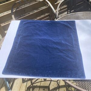 Ralph Lauren Blue Velvet Accent Pillow 26”x 26”